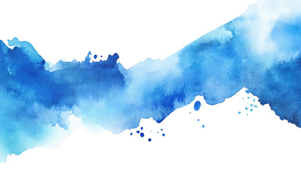 Obraz premium A serene watercolor abstract design featuring flowing shades of blue and turquoise. evoking a sense of calmness. ideal for backgrounds in artistic or tranquil-themed projects