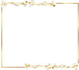 frame with leaves gold border Golden Border Warm Color Frame	
