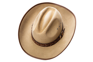 Classic western cowboy hat with leather band and ventilation holes for style and functionality