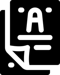 exam glyph icon. Strong and solid vector icon for websites, mobile interfaces, presentations, and visual branding. High quality and easy to edit.