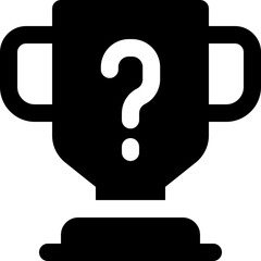 trophy glyph icon. Strong and solid vector icon for websites, mobile interfaces, presentations, and visual branding. High quality and easy to edit.