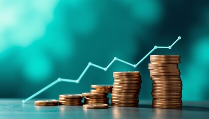 Investment growth trends financial market infographic business environment close-up view economic insights
