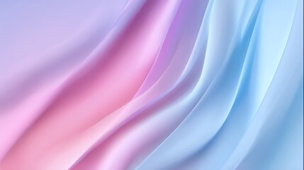 Obraz premium Soft, flowing fabric in pastel hues of pink and blue creates a calming and serene atmosphere. Ideal for backgrounds, website designs, or artistic projects to evoke tranquility.