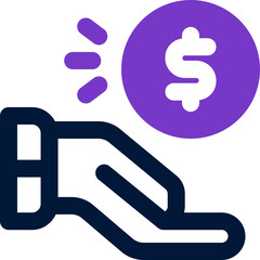 Fototapeta premium receiving duotone icon. Sleek and modern vector icon for websites, mobile apps, marketing materials, and corporate design. Fully scalable and ready to use.