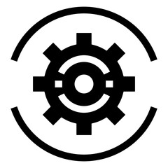 Icono de engranaje. Configuración, ajustes y actualización. Ilustración vectorial