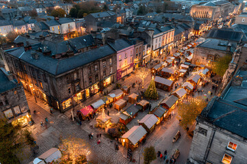 Galway Christmas Market 2022 Aerial view of Eire Square.