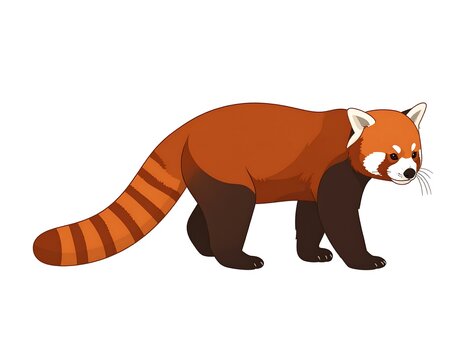 Cartoon red panda profile