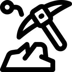 digital mining line icon. Clean and minimalist vector icon for websites, mobile apps, presentations, and logos. Fully scalable and customizable for any project.