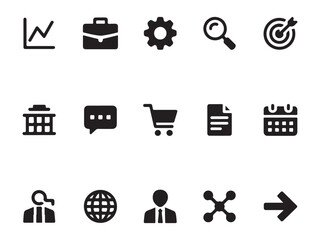 Business & Communication Flat Icon Set – Vol.1