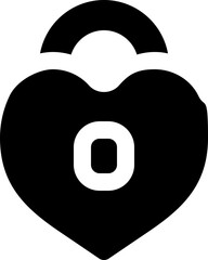 padlock glyph icon. Strong and solid vector icon for websites, mobile interfaces, presentations, and visual branding. High quality and easy to edit.