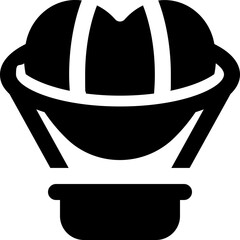 hot air balloon glyph icon. Strong and solid vector icon for websites, mobile interfaces, presentations, and visual branding. High quality and easy to edit.