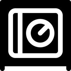 safebox glyph icon. Strong and solid vector icon for websites, mobile interfaces, presentations, and visual branding. High quality and easy to edit.