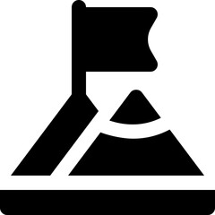 goal glyph icon. Strong and solid vector icon for websites, mobile interfaces, presentations, and visual branding. High quality and easy to edit.