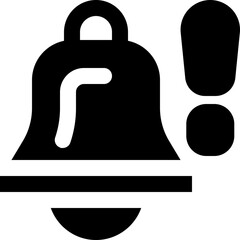 notification glyph icon. Strong and solid vector icon for websites, mobile interfaces, presentations, and visual branding. High quality and easy to edit.