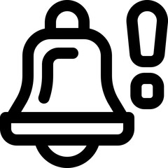 notification line icon. Clean and minimalist vector icon for websites, mobile apps, presentations, and logos. Fully scalable and customizable for any project.