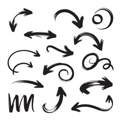 Grunge Brush Arrows & Swirls