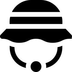 hat glyph icon. Strong and solid vector icon for websites, mobile interfaces, presentations, and visual branding. High quality and easy to edit.
