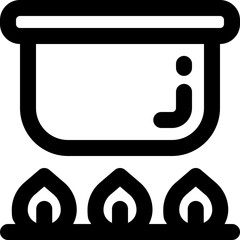 cooking pot line icon. Clean and minimalist vector icon for websites, mobile apps, presentations, and logos. Fully scalable and customizable for any project.