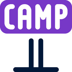 camp duotone icon. Sleek and modern vector icon for websites, mobile apps, marketing materials, and corporate design. Fully scalable and ready to use.