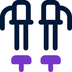 hiking stick duotone icon. Sleek and modern vector icon for websites, mobile apps, marketing materials, and corporate design. Fully scalable and ready to use.