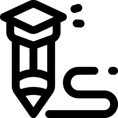 pencil line icon. Clean and minimalist vector icon for websites, mobile apps, presentations, and logos. Fully scalable and customizable for any project.