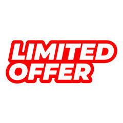 Limited Offer Lable Sticker isolated on a Transparent Background