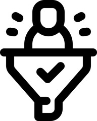 screening line icon. Clean and minimalist vector icon for websites, mobile apps, presentations, and logos. Fully scalable and customizable for any project.