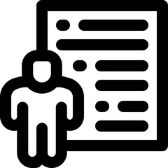 hr manager line icon. Clean and minimalist vector icon for websites, mobile apps, presentations, and logos. Fully scalable and customizable for any project.