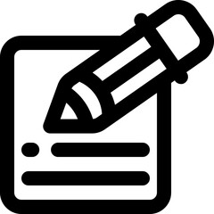 writing line icon. Clean and minimalist vector icon for websites, mobile apps, presentations, and logos. Fully scalable and customizable for any project.