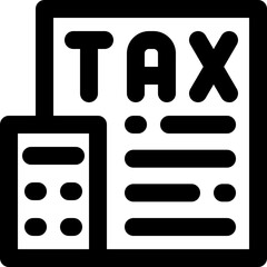 tax line icon. Clean and minimalist vector icon for websites, mobile apps, presentations, and logos. Fully scalable and customizable for any project.