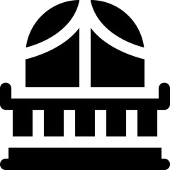 balcony glyph icon. Strong and solid vector icon for websites, mobile interfaces, presentations, and visual branding. High quality and easy to edit.