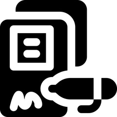 agreement glyph icon. Strong and solid vector icon for websites, mobile interfaces, presentations, and visual branding. High quality and easy to edit.