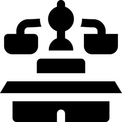 property law glyph icon. Strong and solid vector icon for websites, mobile interfaces, presentations, and visual branding. High quality and easy to edit.