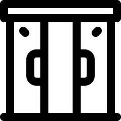 door line icon. Clean and minimalist vector icon for websites, mobile apps, presentations, and logos. Fully scalable and customizable for any project.