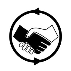 handshake icon vector illustration