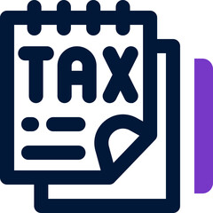 taxes duotone icon. Sleek and modern vector icon for websites, mobile apps, marketing materials, and corporate design. Fully scalable and ready to use.