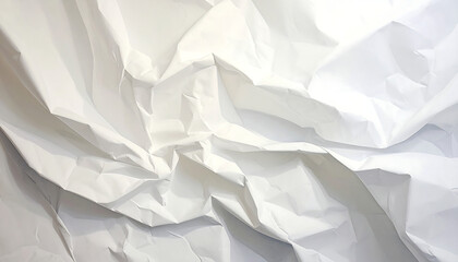 Fototapeta premium Texture of a crumpled sheet of white paper