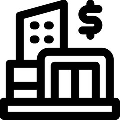 company line icon. Clean and minimalist vector icon for websites, mobile apps, presentations, and logos. Fully scalable and customizable for any project.