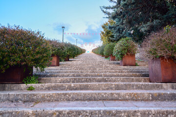 Castiglione del Lago Stone Stairs Leading to the Historic Town