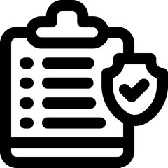 clipboard line icon. Clean and minimalist vector icon for websites, mobile apps, presentations, and logos. Fully scalable and customizable for any project.