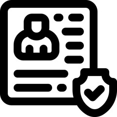 data privacy line icon. Clean and minimalist vector icon for websites, mobile apps, presentations, and logos. Fully scalable and customizable for any project.