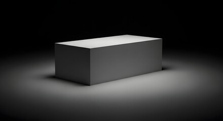 Monochromatic Minimalism: Textured Rectangular Block in Soft Light