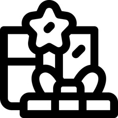gift line icon. Clean and minimalist vector icon for websites, mobile apps, presentations, and logos. Fully scalable and customizable for any project.