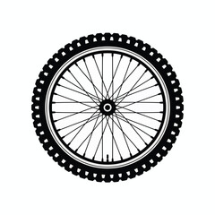 Graphic illustration of a motorcycle wheel vector scalable eps icon silhouette vector illustration white background