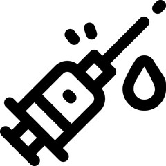 syringe line icon. Clean and minimalist vector icon for websites, mobile apps, presentations, and logos. Fully scalable and customizable for any project.