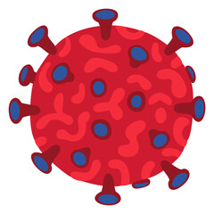 HIV aids virus icon. Editable color vector