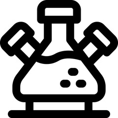 flask line icon. Clean and minimalist vector icon for websites, mobile apps, presentations, and logos. Fully scalable and customizable for any project.