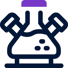 flask duotone icon. Sleek and modern vector icon for websites, mobile apps, marketing materials, and corporate design. Fully scalable and ready to use.