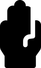 hand glyph icon. Strong and solid vector icon for websites, mobile interfaces, presentations, and visual branding. High quality and easy to edit.