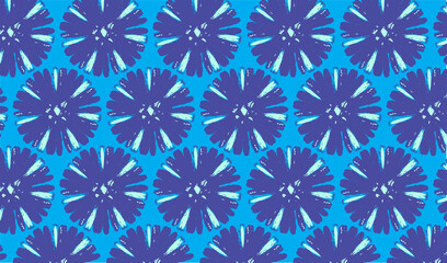 seamless floral pattern blue design